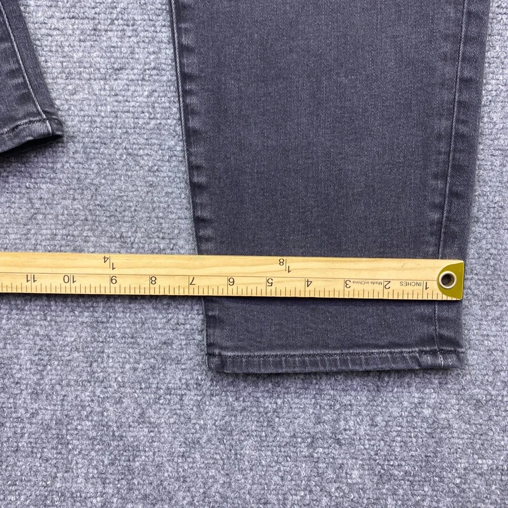 J.Crew 03 Slim Straight Leg Jeans Womens 32 Faded Black CF500 High Rise Stretch